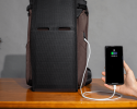 Solar power generation business backpack. 18L,20W,5V/3A,9V/2A, QC2.0/QC3.0 fast charging, 5000 mAh energy storage, YKK zipper, high-end waterproof, 60